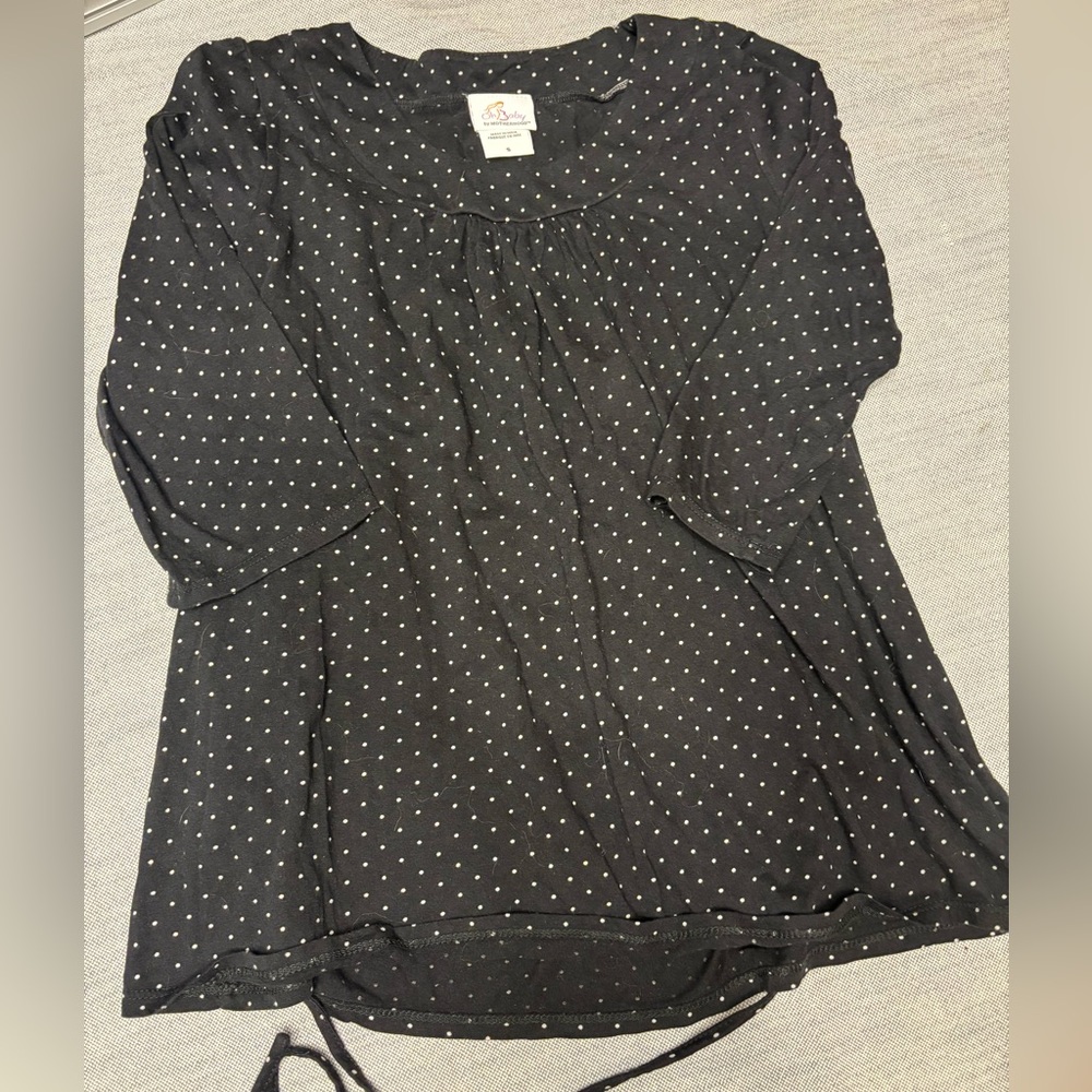 ⭕️Black Polka Dot Women's Top Small